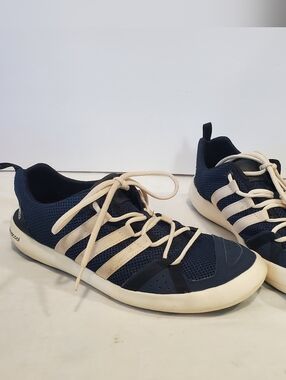 adidas Navy Blue and Off-White Boat Shoes
